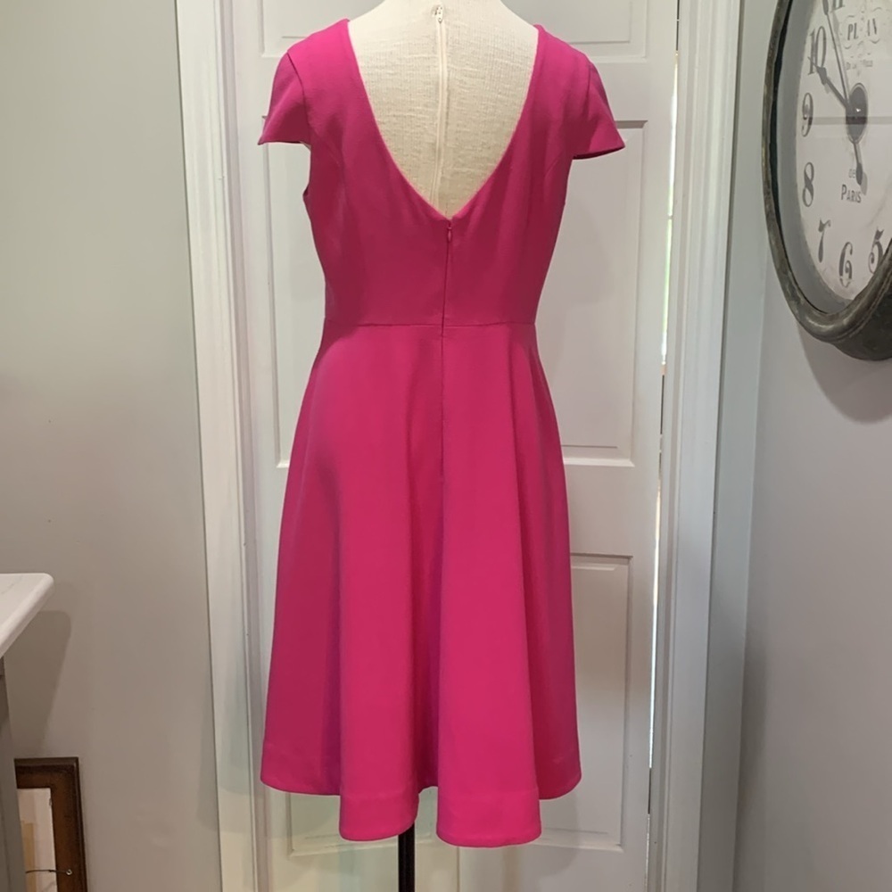 Dress the Population sz L hot pink cap sleeve midi dress - Picture 4 of 7